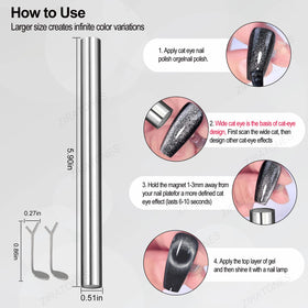 ZIRATONES heart-shaped cat-eye effect on nail demonstrating decorative result