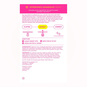ZitSticka used patch showing absorbed fluid and progress indication