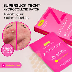 ZitSticka Goo Getter close-up of patch absorbent center pulling fluid