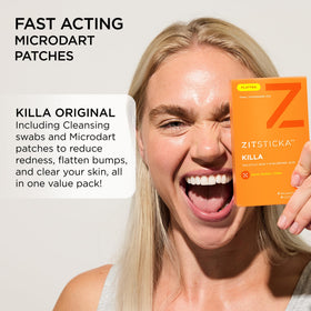 ZitSticka cleaning swab prepping skin to improve adhesion benefit