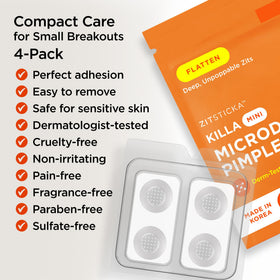 ZitSticka resealable pouch open for clean portable patch storage