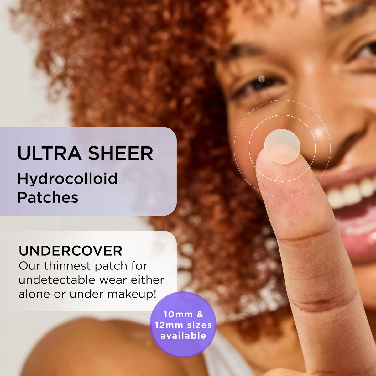 ZitSticka clear patch close-up highlighting ultra-thin, invisible wear