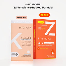 ZitSticka patch on skin application demonstrating discreet coverage