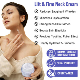 Applying ZIXAOK to the neck demonstrating upward massage for improved absorption