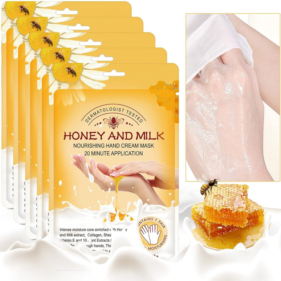 ZIXAOK front packaging showing five hand mask pairs and benefits