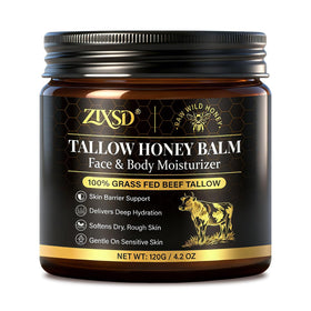 ZIXSD front jar view showing whipped tallow balm for lightweight hydration