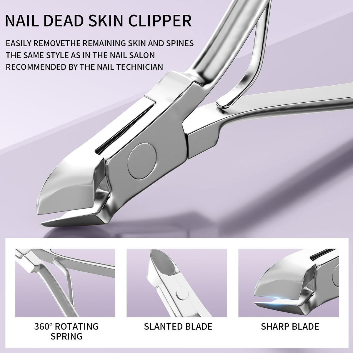 ZIZZON cuticle nipper detail highlighting durable stainless-steel strength