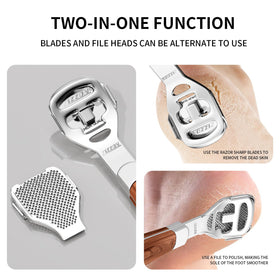 ZIZZON detachable head detail demonstrating easy blade replacement and cleaning