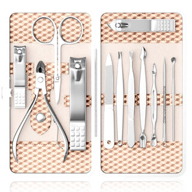 ZIZZON rose gold case front view showing compact travel-ready design and protection