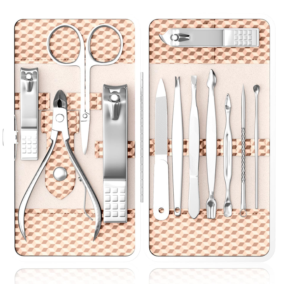 ZIZZON rose gold case front view showing compact travel-ready design and protection