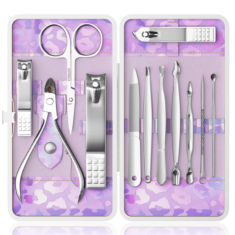 ZIZZON purple holographic case front view showing compact storage benefit