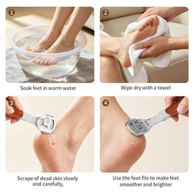 ZIZZON in use foot pedicure demo illustrating safe, precise callus trimming