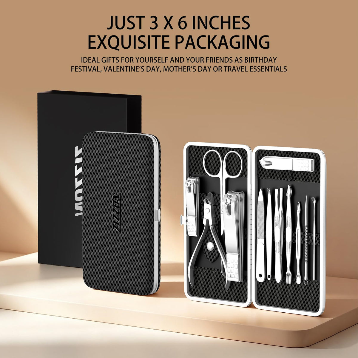 ZIZZON push-button and snap closure close-up for easy opening and secure storage