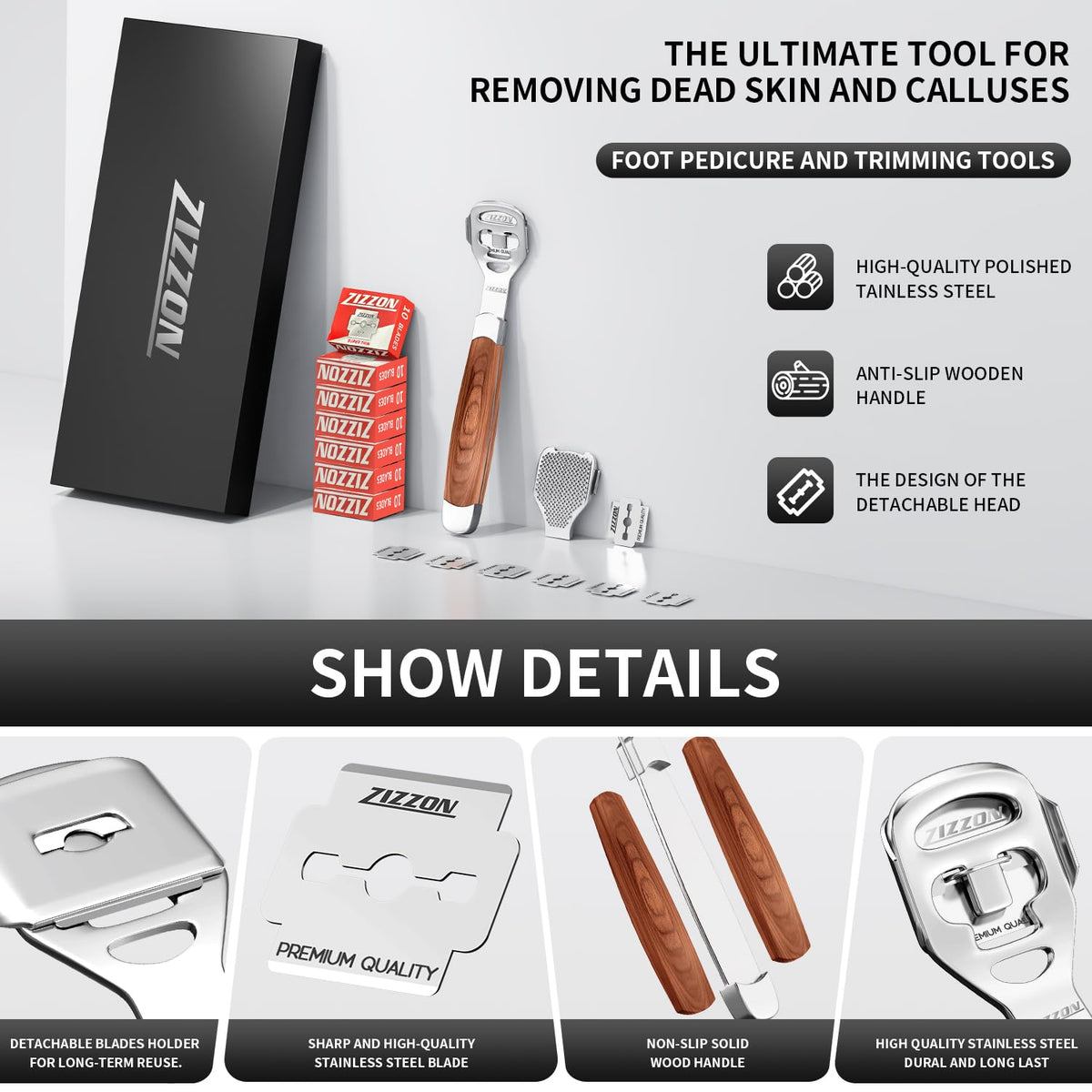 ZIZZON removable head demonstration for easy blade replacement and maintenance