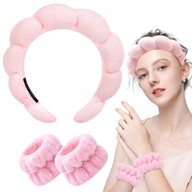 Zkptops headband on bathroom shelf for easy daily skincare access