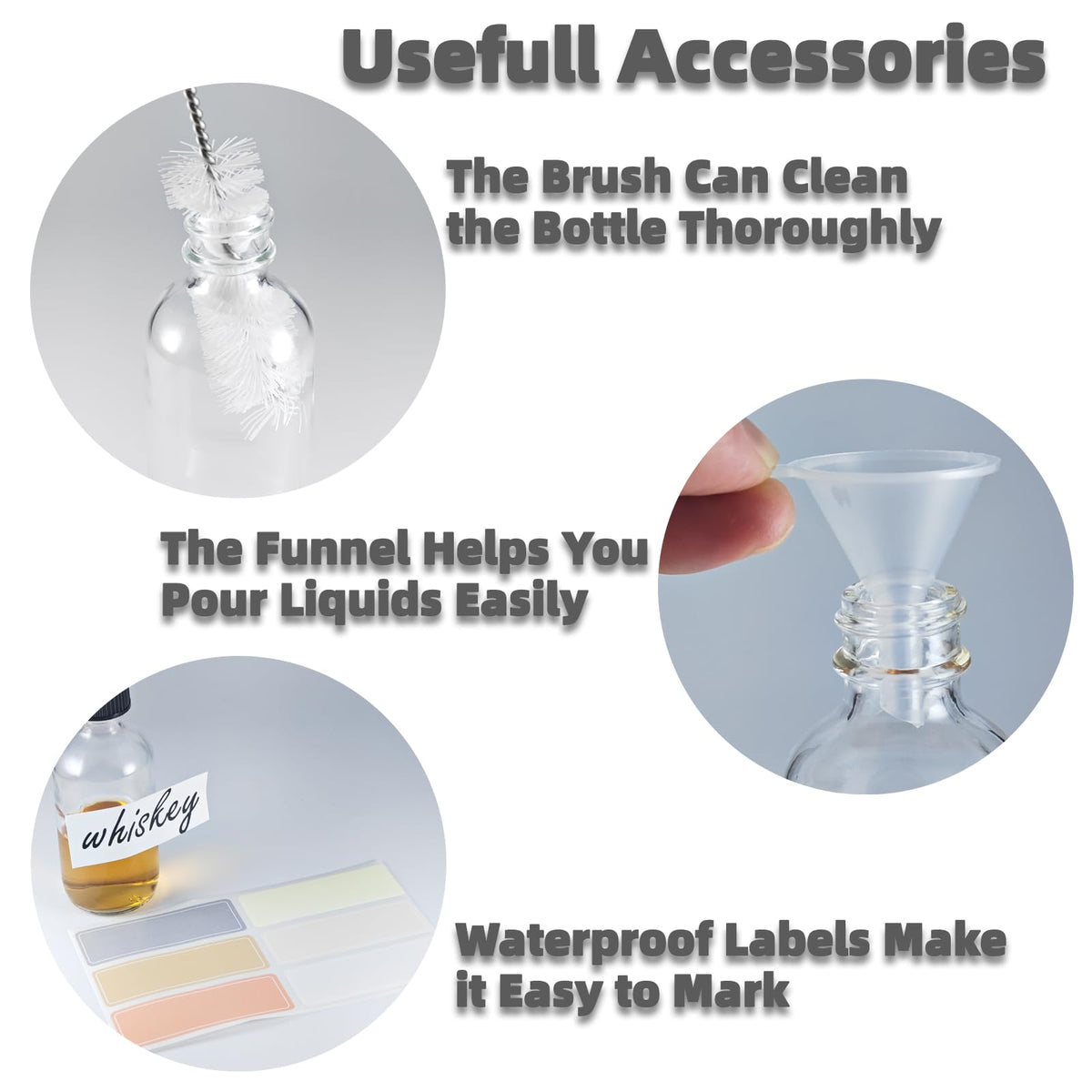 Zkupanx cleaning brush and labels ready-to-use for convenience