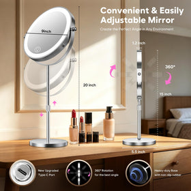 Zlroluyn mirror tilted to demonstrate 360-degree rotation for flexible angles