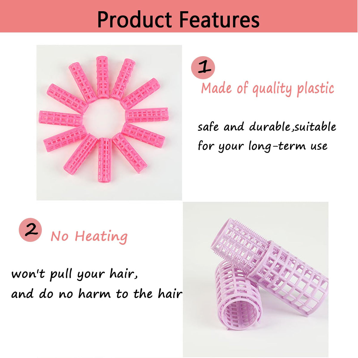 ZMD close-up of self-grip texture to hold hair gently and reduce slip