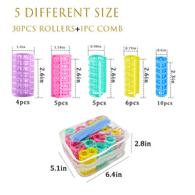 ZMD displaying five roller sizes to choose the right curl and volume