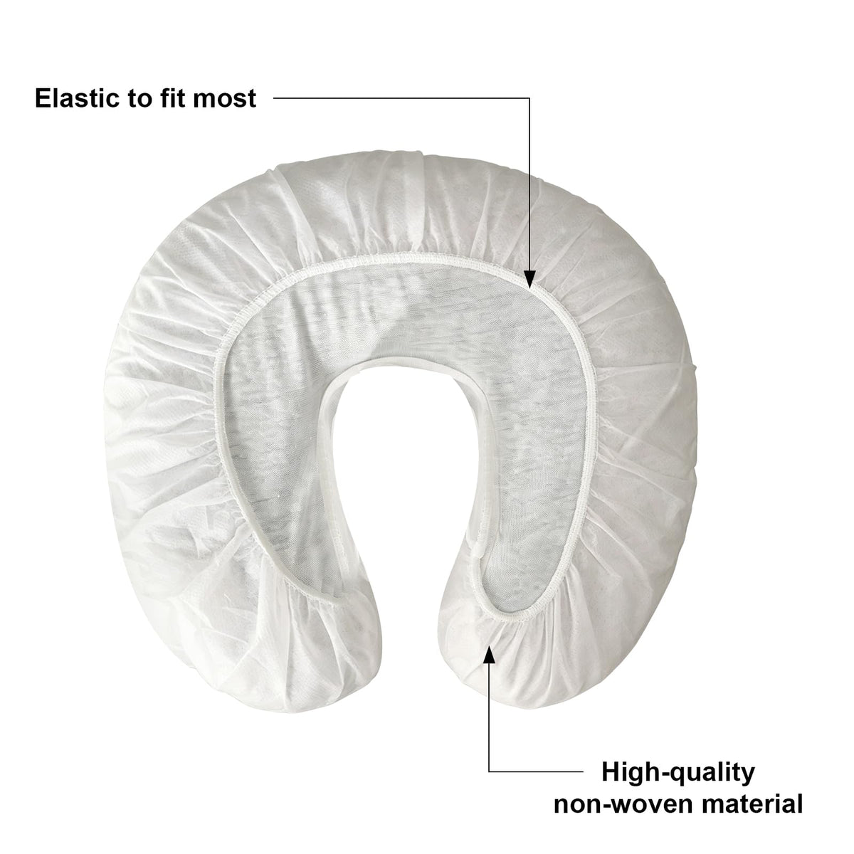ZMDREAM fitted cover on crescent cushion demonstrating secure stretch fit