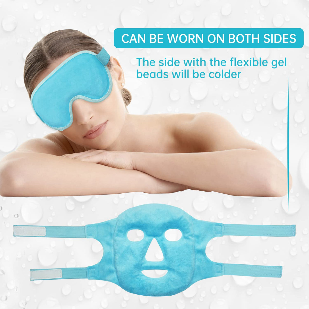 ZNÖCUETÖD before and after facial placement showing visible puffiness reduction