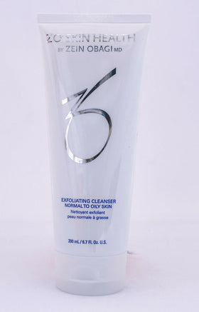 ZO SKIN HEALTH bottle in hand illustrating 200 mL scale and easy handling benefit