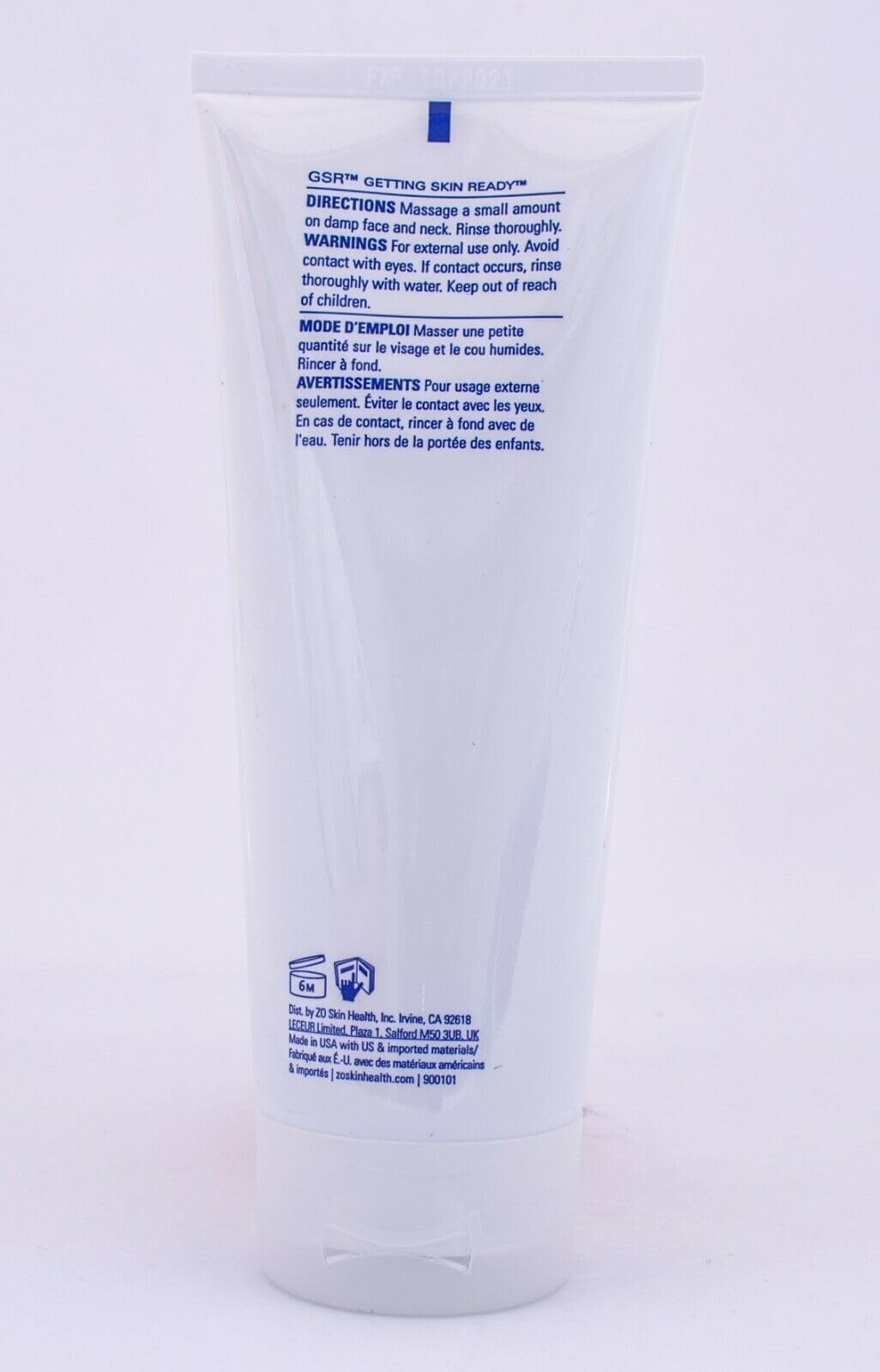 ZO SKIN HEALTH cleanser dispensed into palm foaming gently for effective cleanse benefit