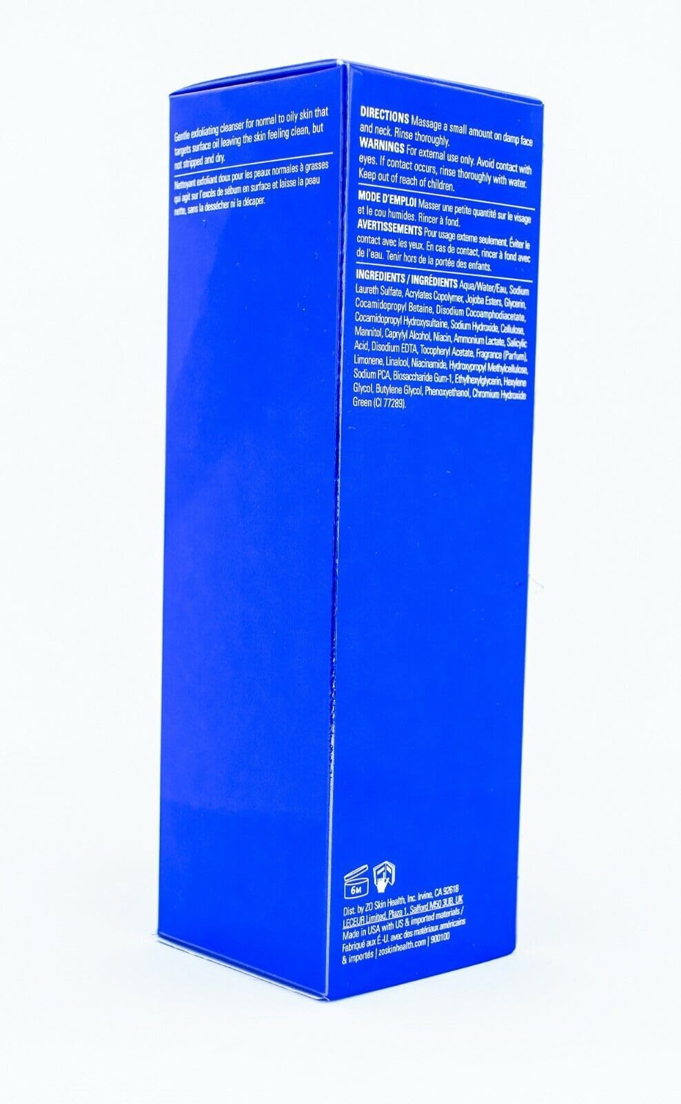 ZO SKIN HEALTH texture close-up gel showing gentle exfoliating particles and smooth spread