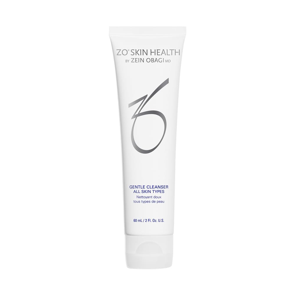 ZO SKIN HEALTH gentle cleanser travel front view showing compact 60 ml bottle and convenient portability
