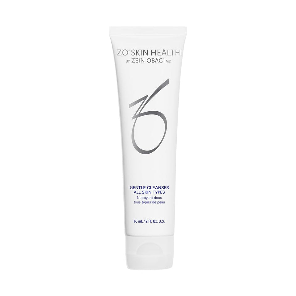 ZO SKIN HEALTH gentle cleanser travel front view showing compact 60 ml bottle and convenient portability