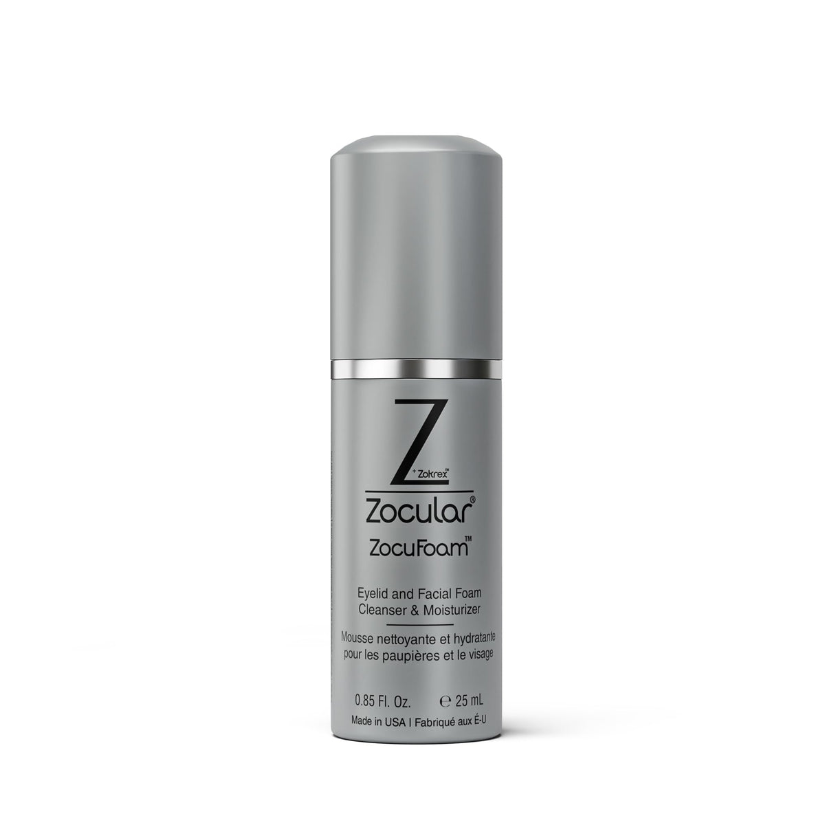 Zocular front packaging showing 25 mL bottle and clear labeling for quick identification and benefit