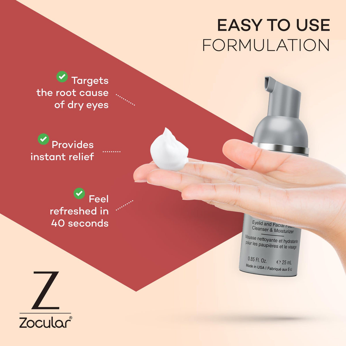 Zocular product label detailing ingredients and Zokrex okra complex for informed users