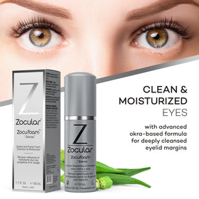 Zocular ZocuFoam pump dispensing airy foam, easy application and less rubbing benefit