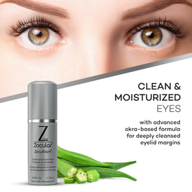 Zocular close-up of foamy texture highlighting gentle formulation that cleans without irritation