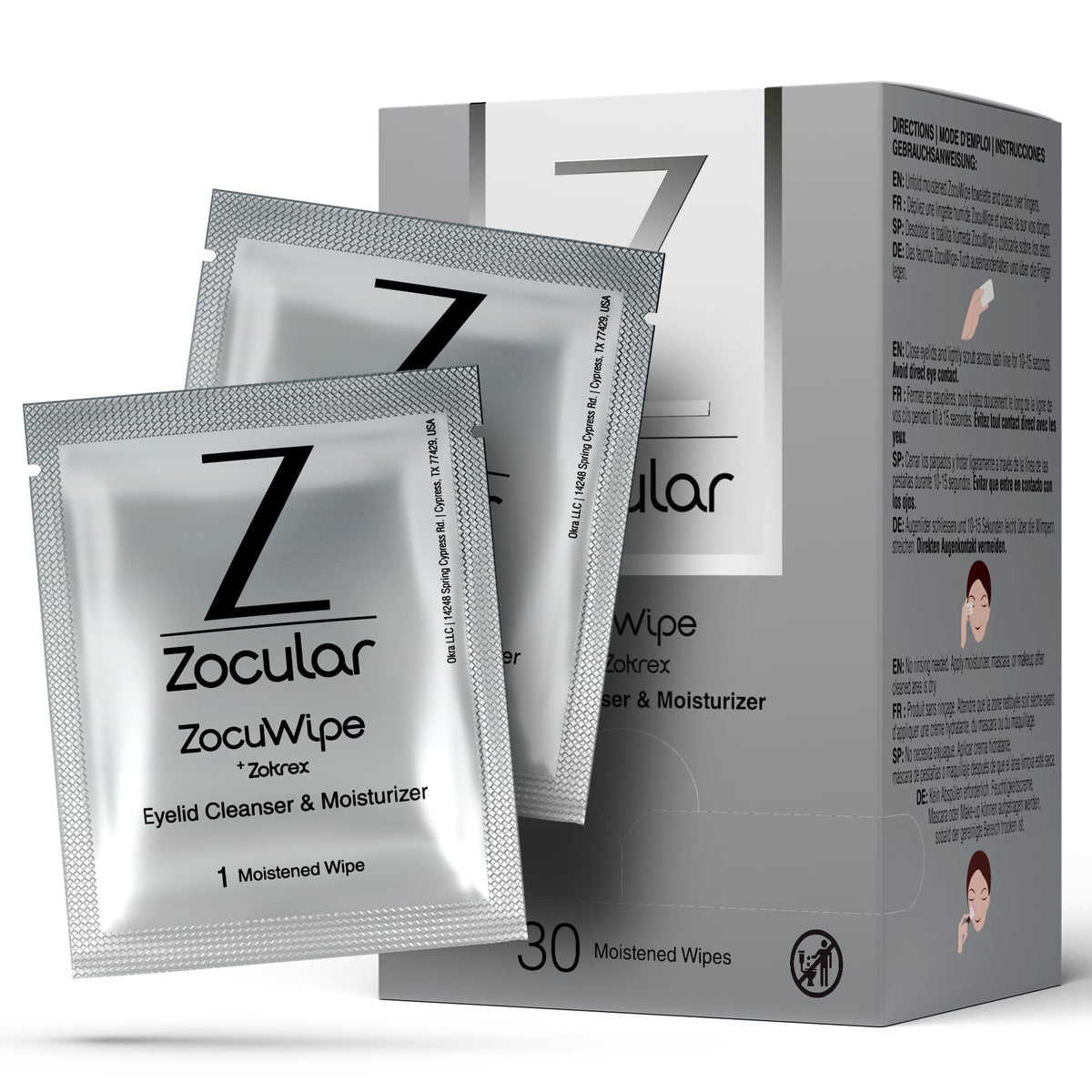 Zocular front packaging showing product name and 30-count benefit