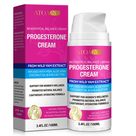 ZODENIS front packaging of progesterone balance cream showing jar and branding for clear product ID