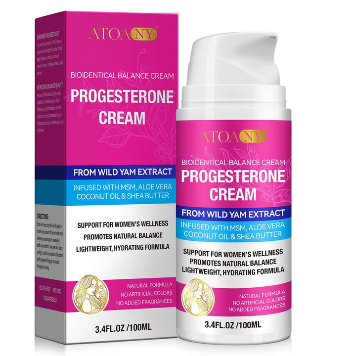 ZODENIS front packaging of progesterone balance cream showing jar and branding for clear product ID