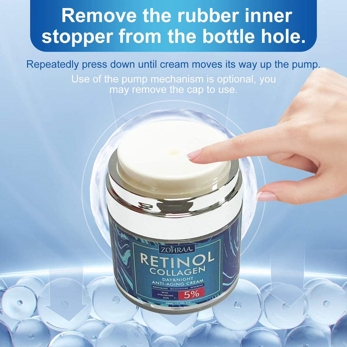 ZOHRAA applied to neck and décolleté for firmer, smoother appearance