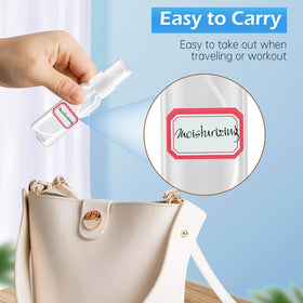 Zoizocp bottle filled with facial toner demonstrating clear measurement and misting