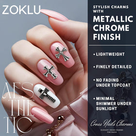 ZOKLU 3D acrylic texture close-up highlighting fine sculpted cross detail