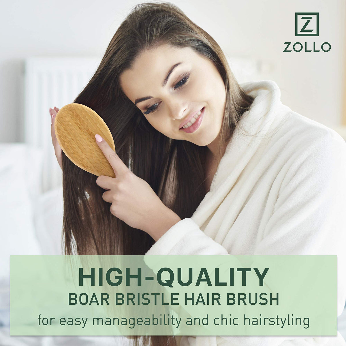 Zollo styled on bathroom shelf to illustrate everyday use and sustainable materials