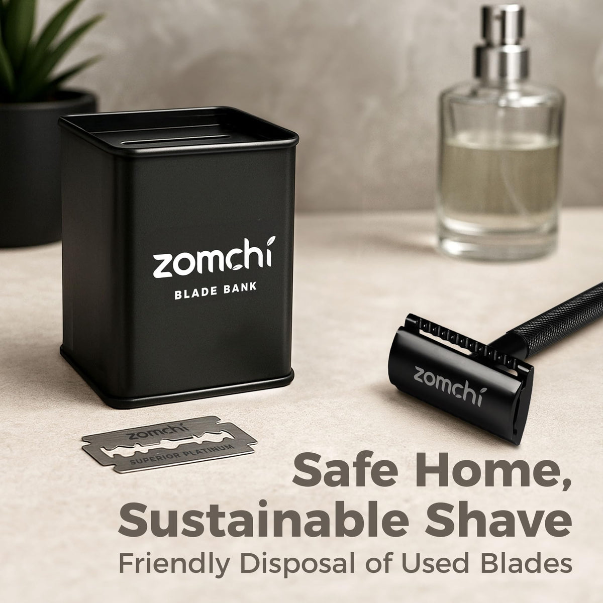 ZOMCHI metal finish detail highlighting durable recyclable construction
