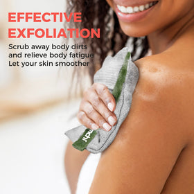 ZOMCHI close-up of gentle nylon texture highlighting soft exfoliating benefit