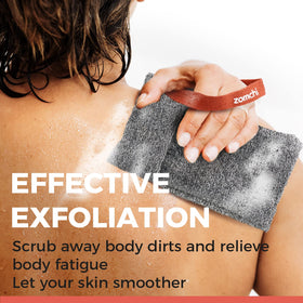 ZOMCHI close-up of deep textured nylon fabric highlighting quick foaming and exfoliating benefit