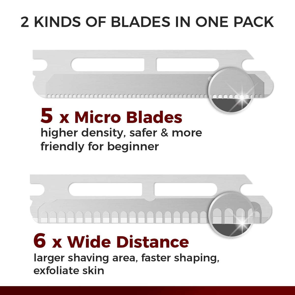 ZOMCHI wide dermaplane blade displayed for exfoliation and skin-smoothing benefit