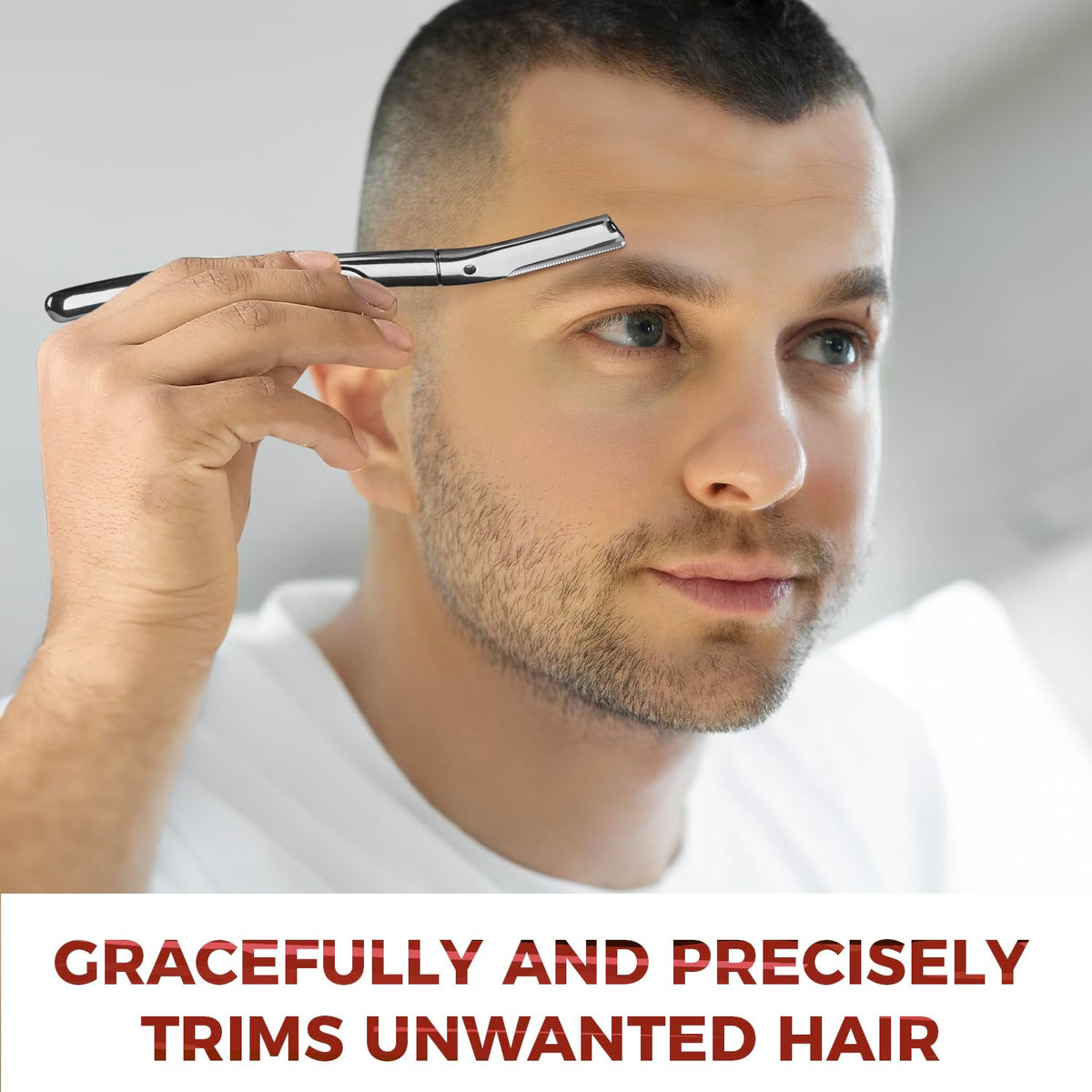 ZOMCHI micro precision blades arranged to highlight detailed eyebrow shaping benefit