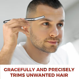 ZOMCHI micro precision blades arranged to highlight detailed eyebrow shaping benefit