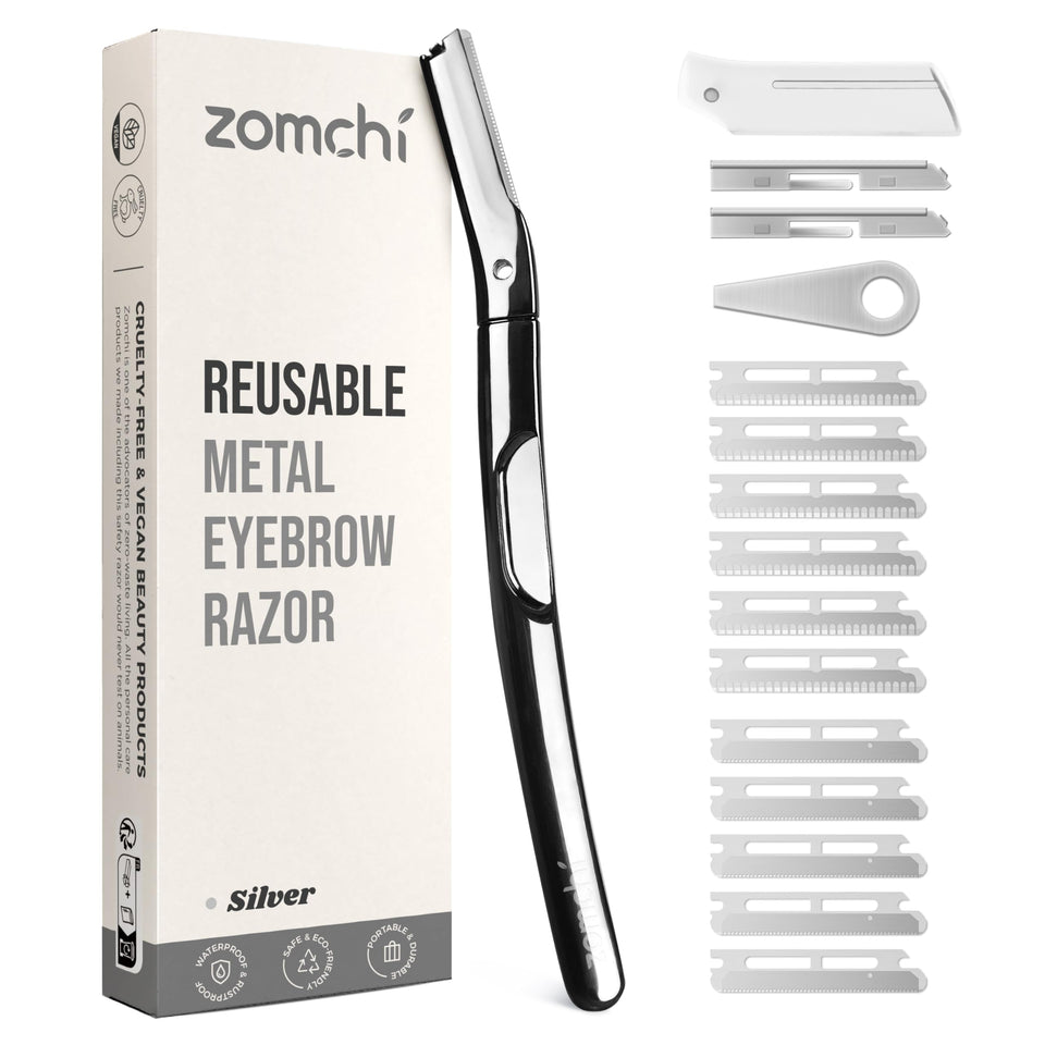 ZOMCHI polished metal handle front view showing ergonomic grip benefit