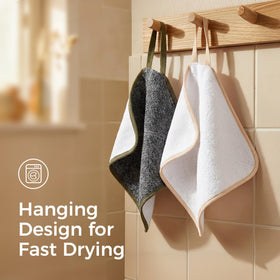 ZOMCHI washcloth held in hand showing size and practical scale