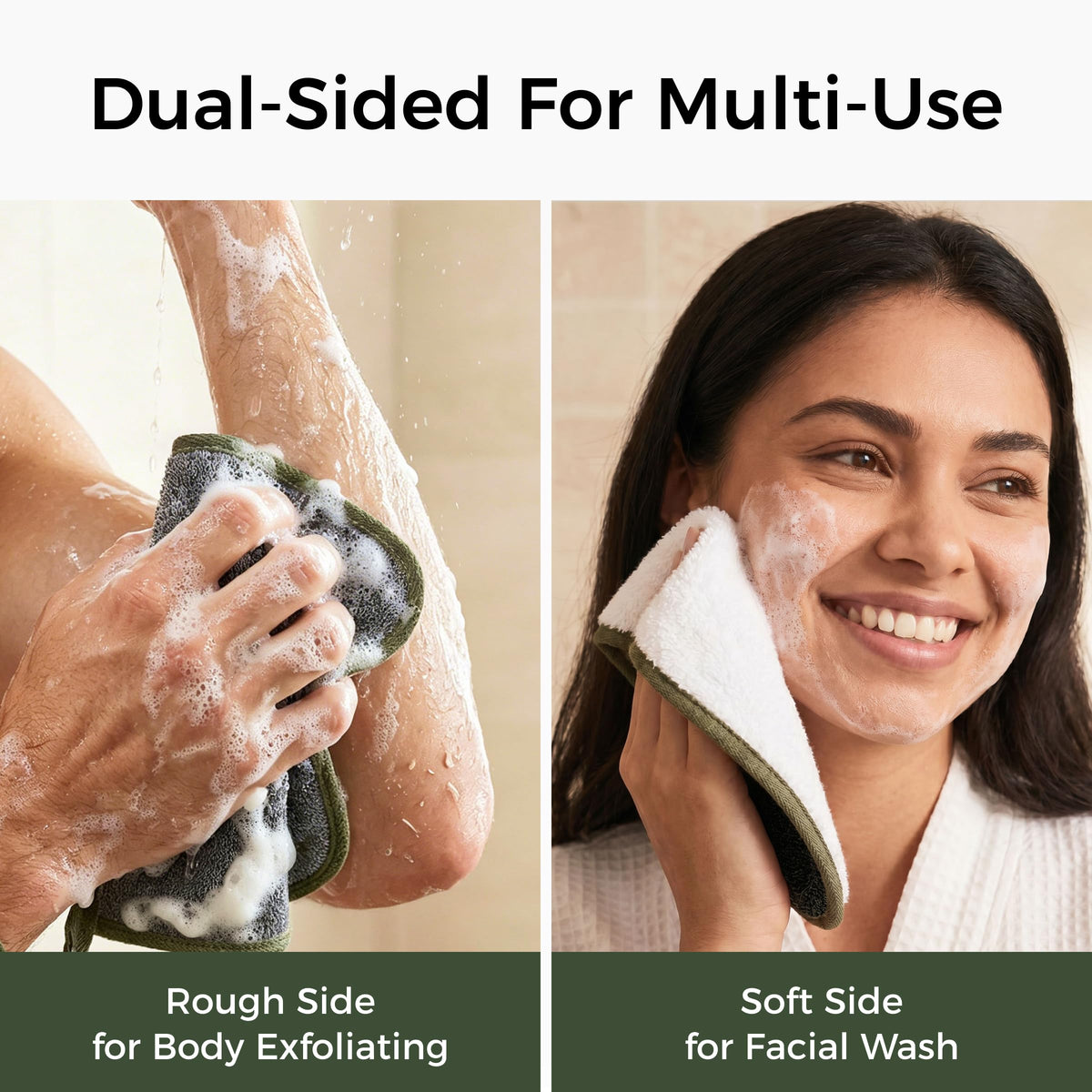 ZOMCHI close-up of exfoliating side texture for effective skin renewal